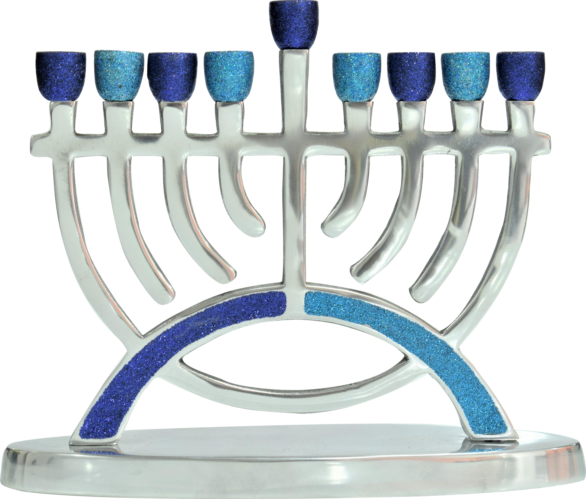 Glitter  Aluminum Menorah