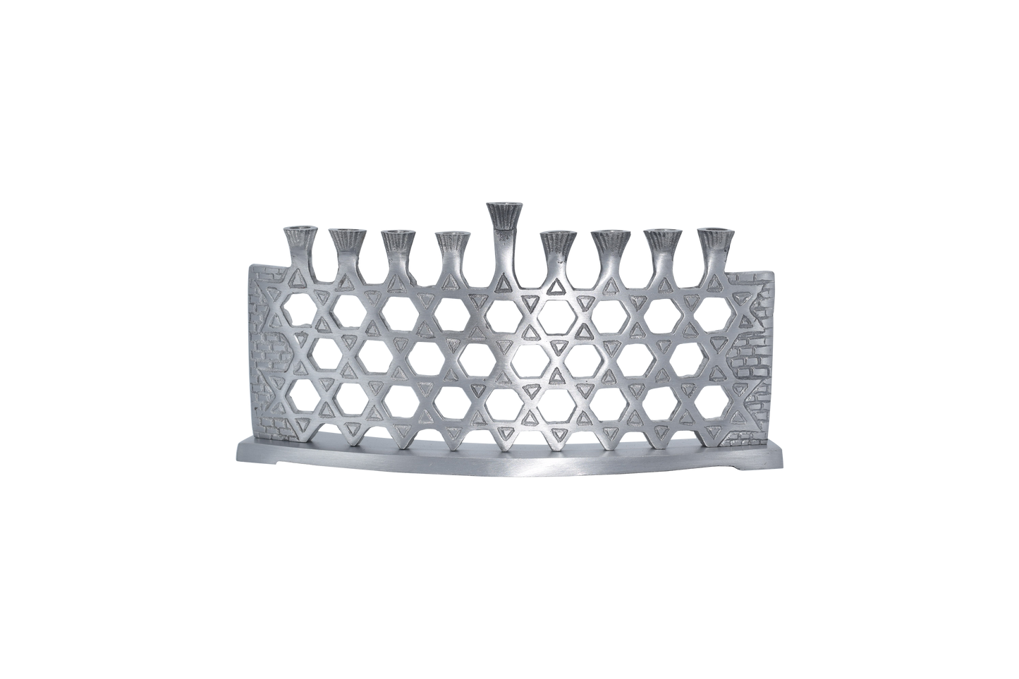 Star of David Aluminum Menorah