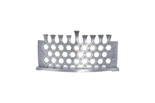 Star of David Aluminum Menorah