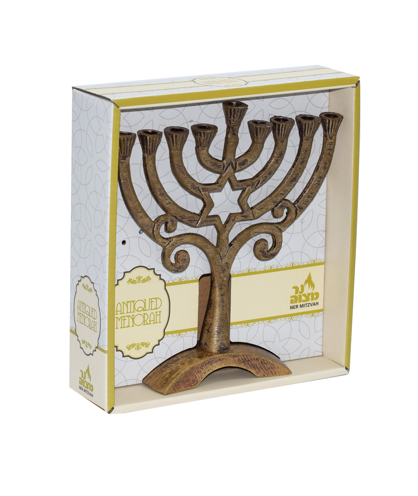 Antique Gold 7" Menorah