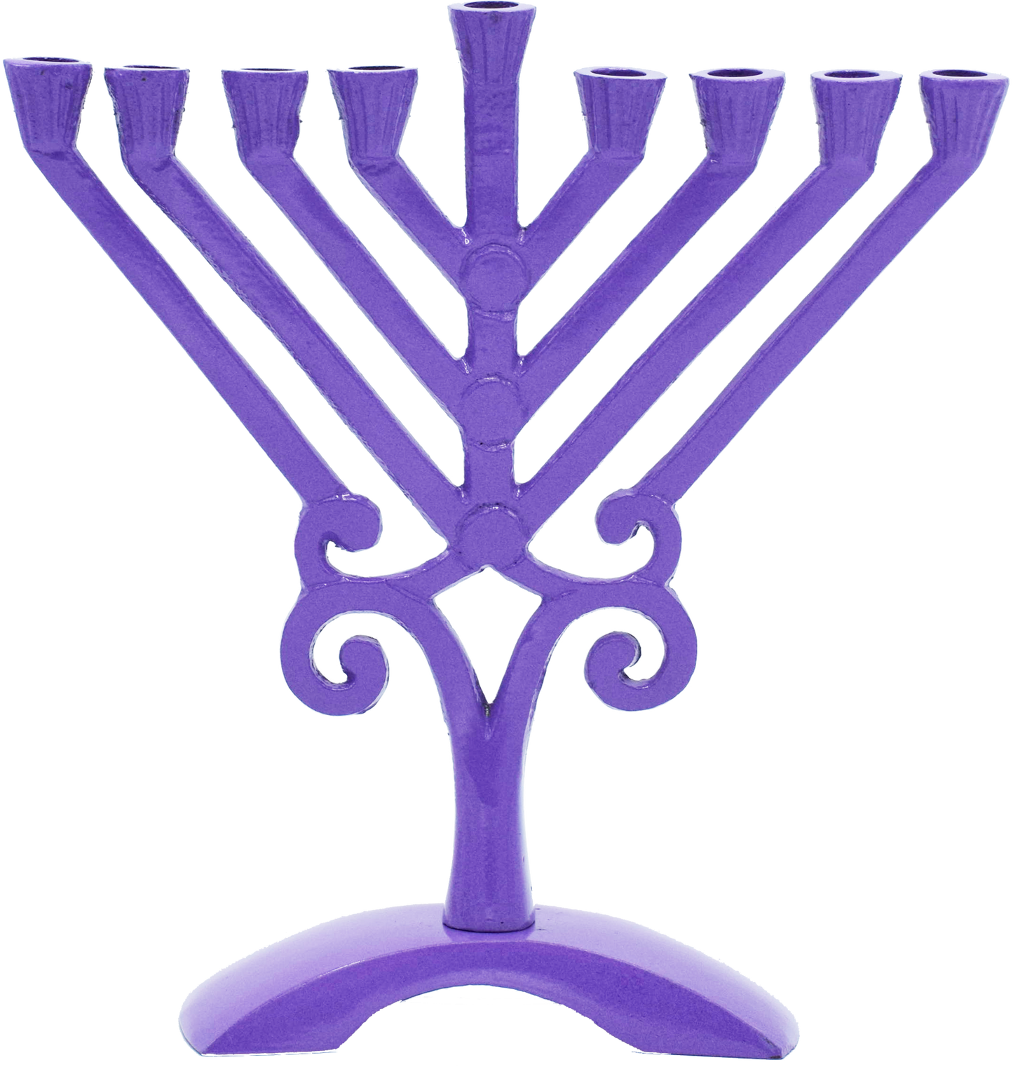 Kids Purple Colored Rambam Style Menorah