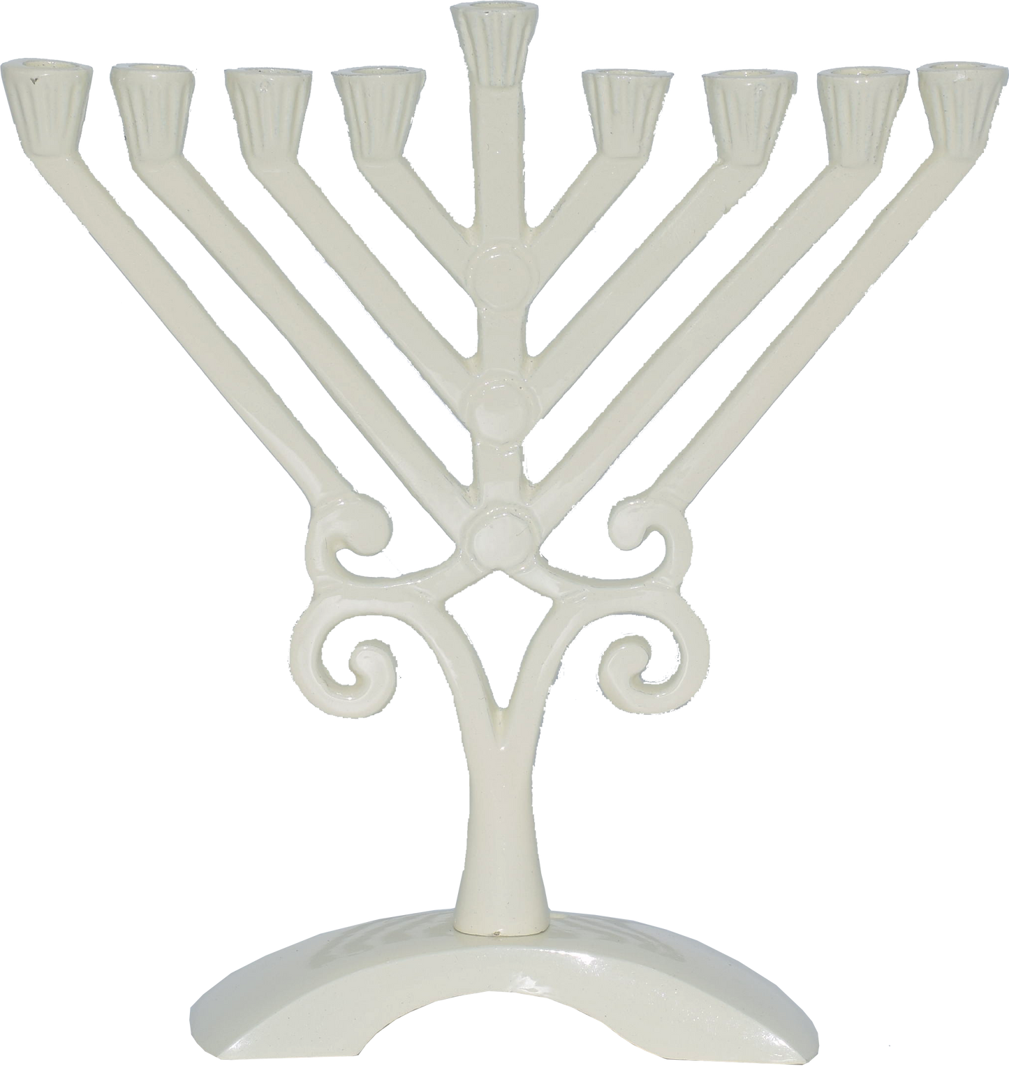 Kids White Colored  Rambam Style Menorah