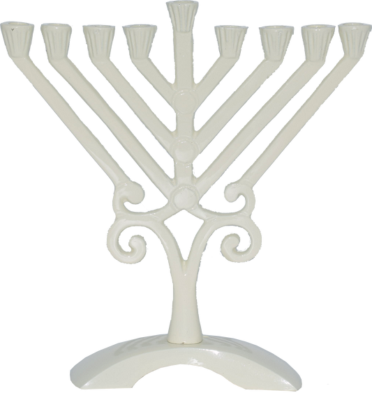 Kids White Colored  Rambam Style Menorah