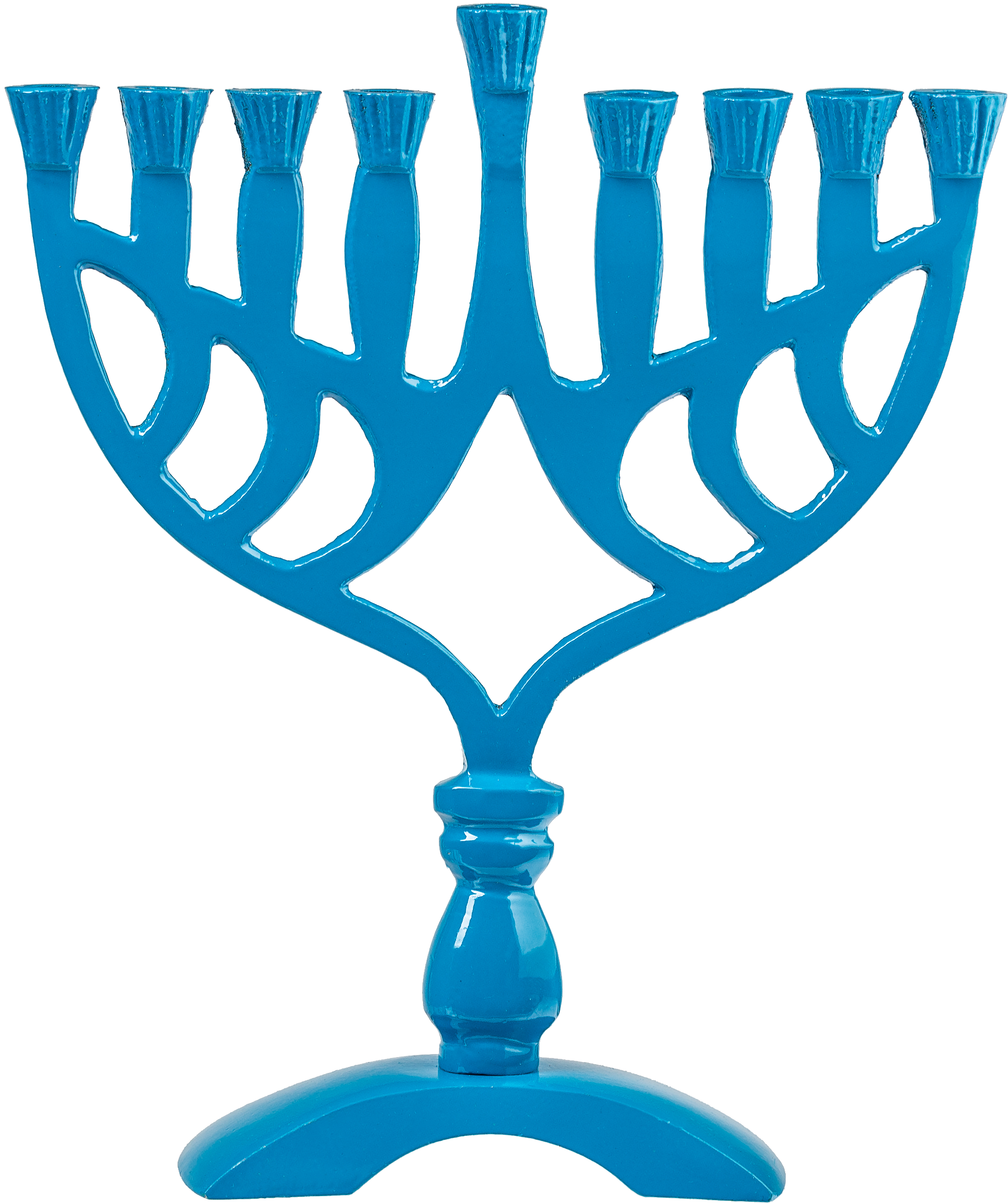 Blue Colored 7 √Ç¬Ω" Menorah