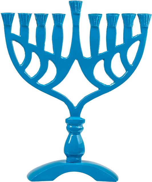 Blue Colored 7 √Ç¬Ω" Menorah