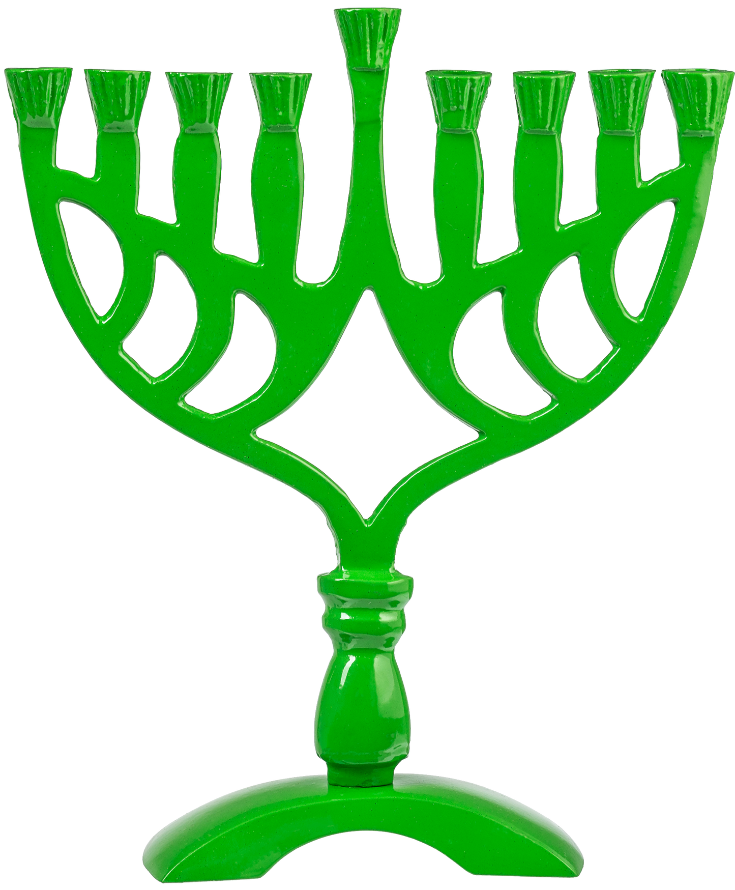 Green Colored 7 √Ç¬Ω" Menorah