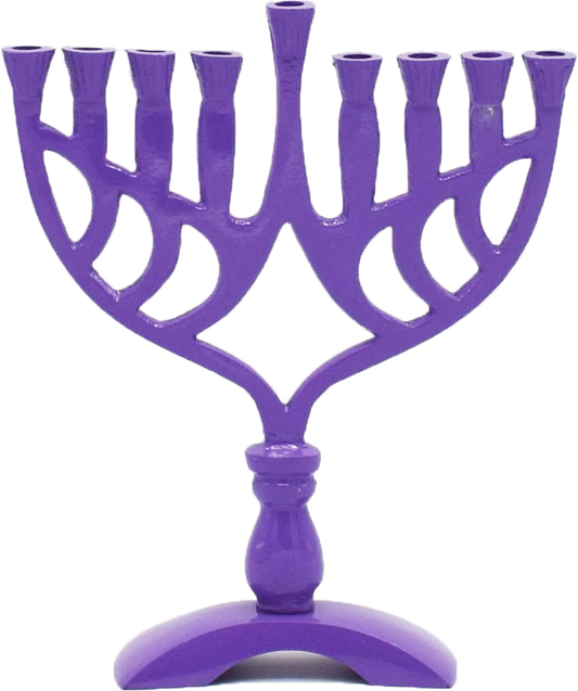 Purple Colored 7 √Ç¬Ω" Menorah