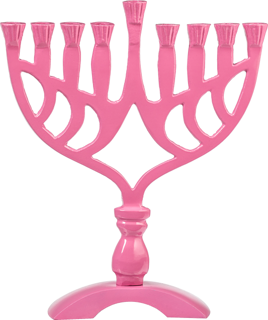 Pink Colored 7 √Ç¬Ω" Menorah