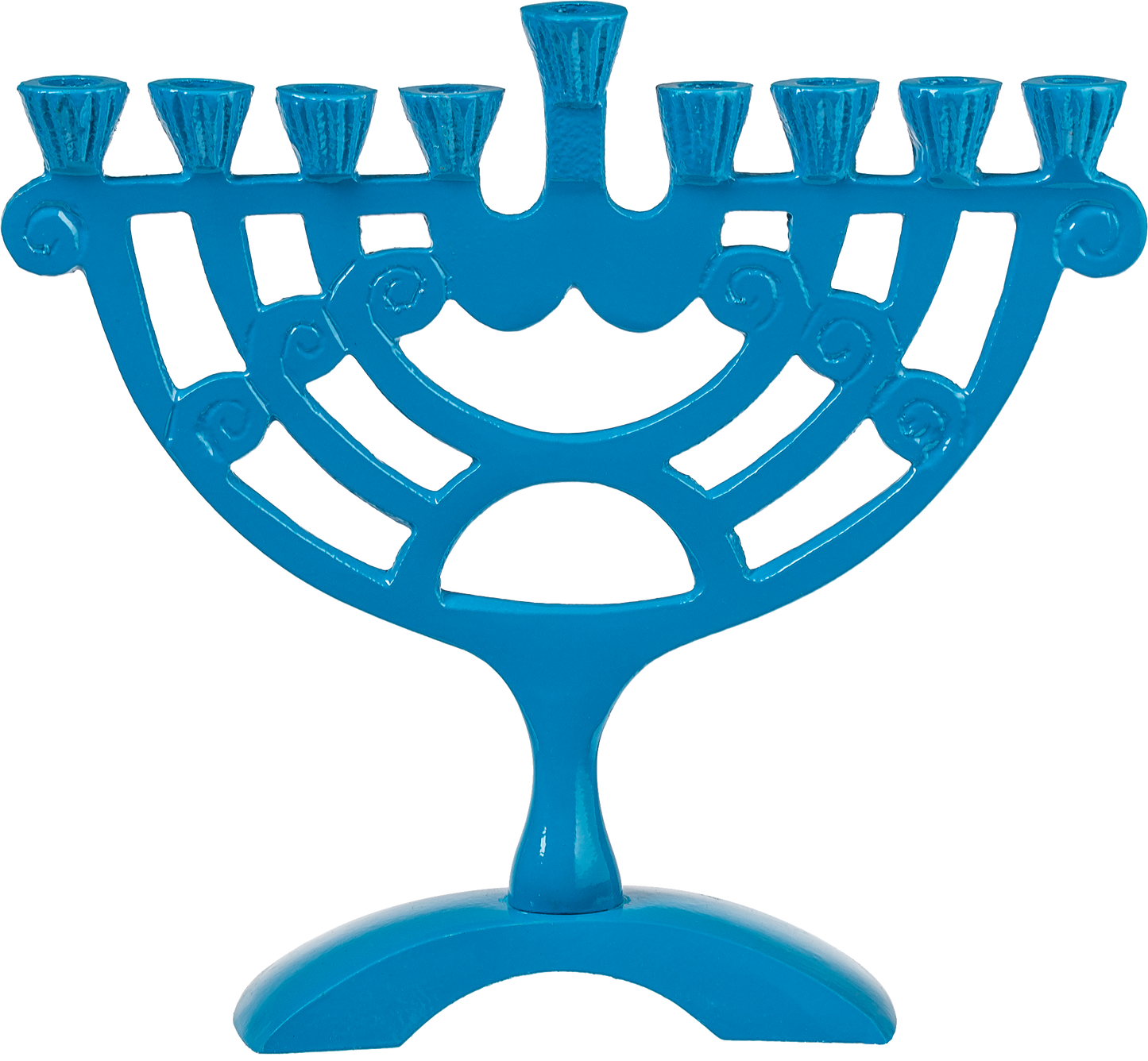 Blue Colored 6" Menorah