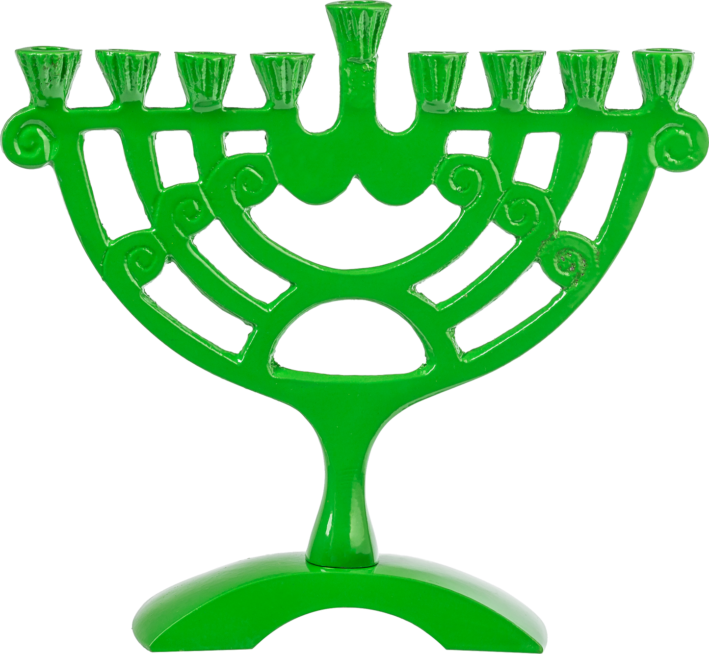 Green Colored 6" Menorah
