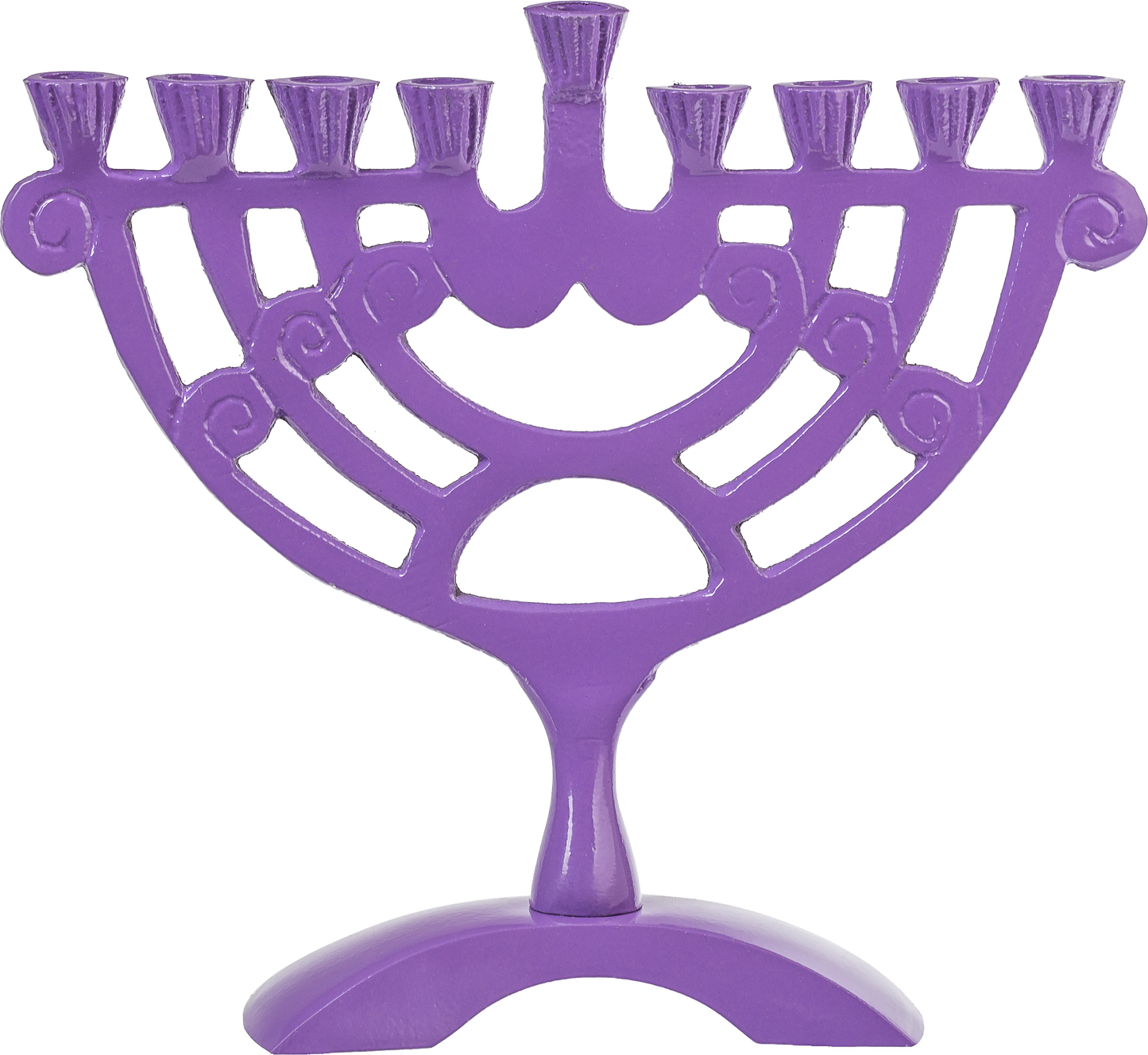 Purple Colored 6" Menorah