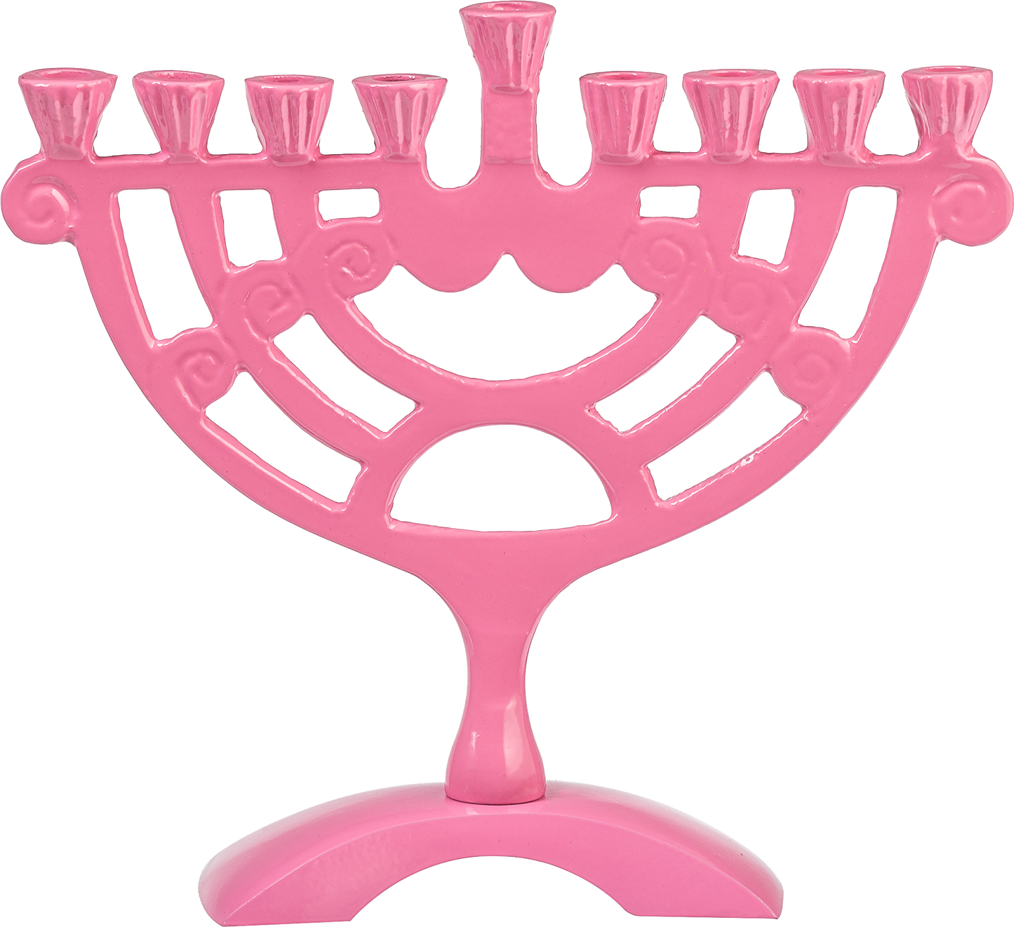 Pink Colored 6" Menorah