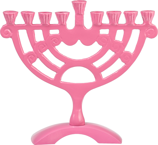 Pink Colored 6" Menorah