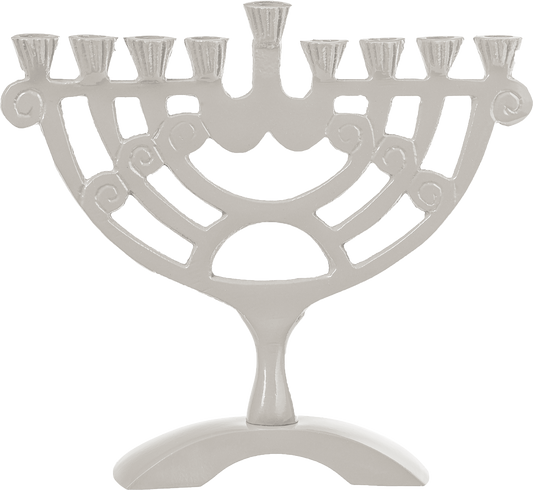 White Colored 6" Menorah