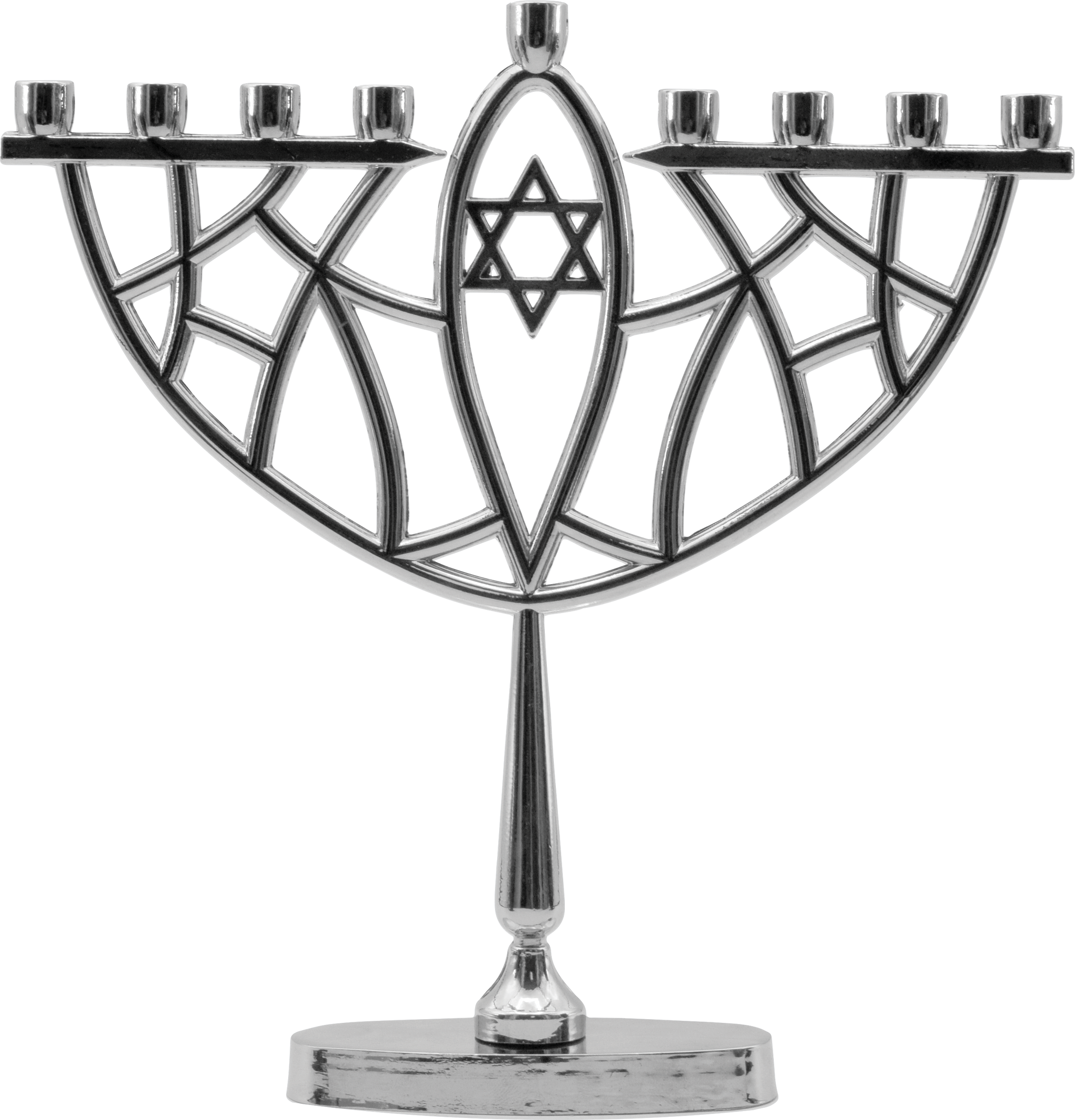 Prismatic Menorah Chrome Plated