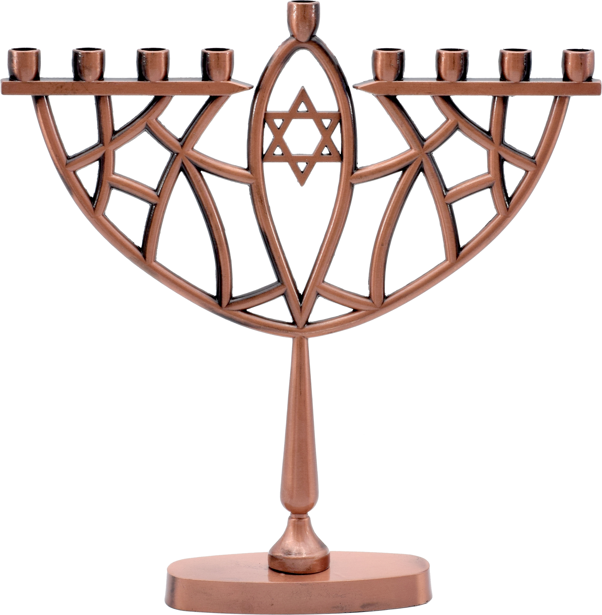 Prismatic Menorah Copper Plated