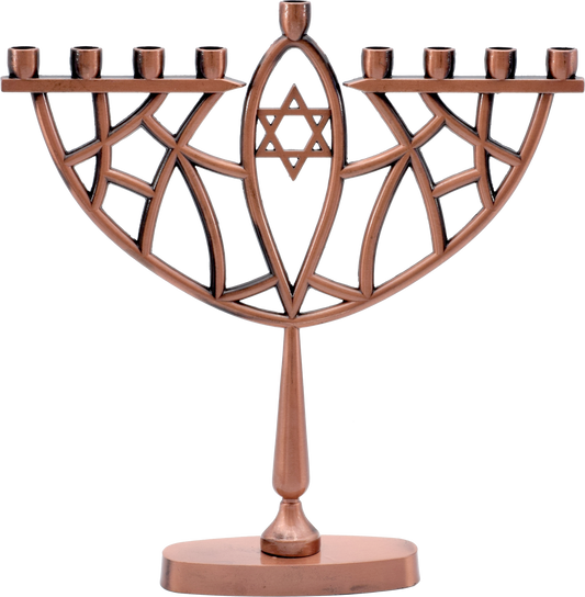 Prismatic Menorah Copper Plated