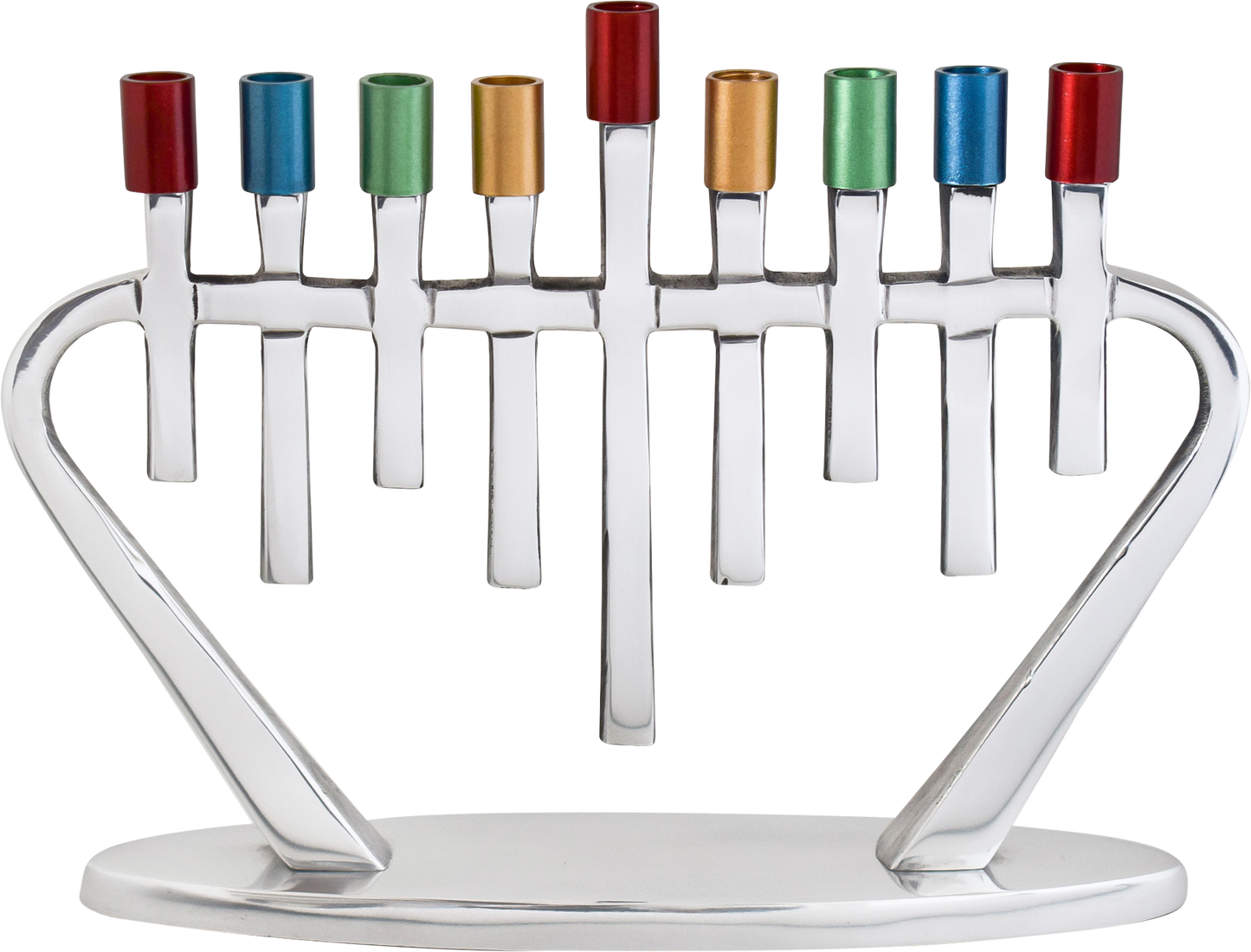 Colorful Aluminum Menorah