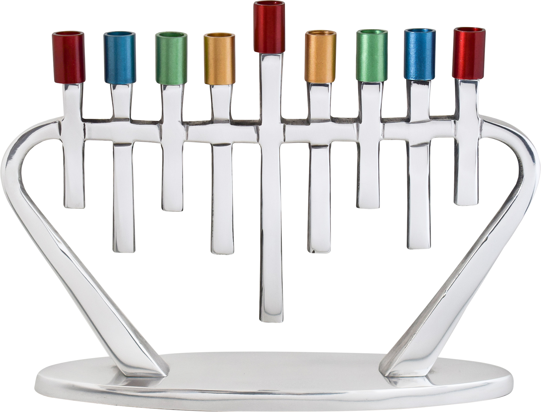 Colorful Aluminum Menorah