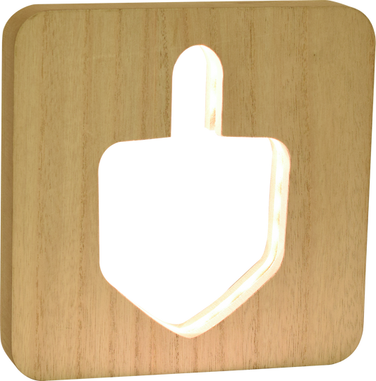 Wooden LED Dreidel D√É¬©cor