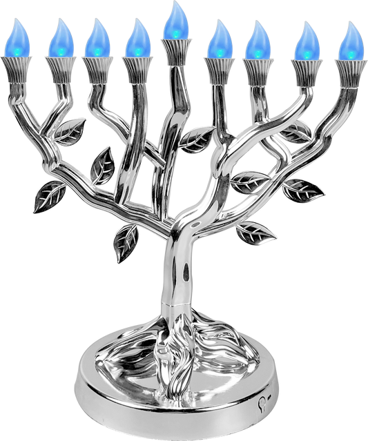 LED menorah Tree OF life - Silver
