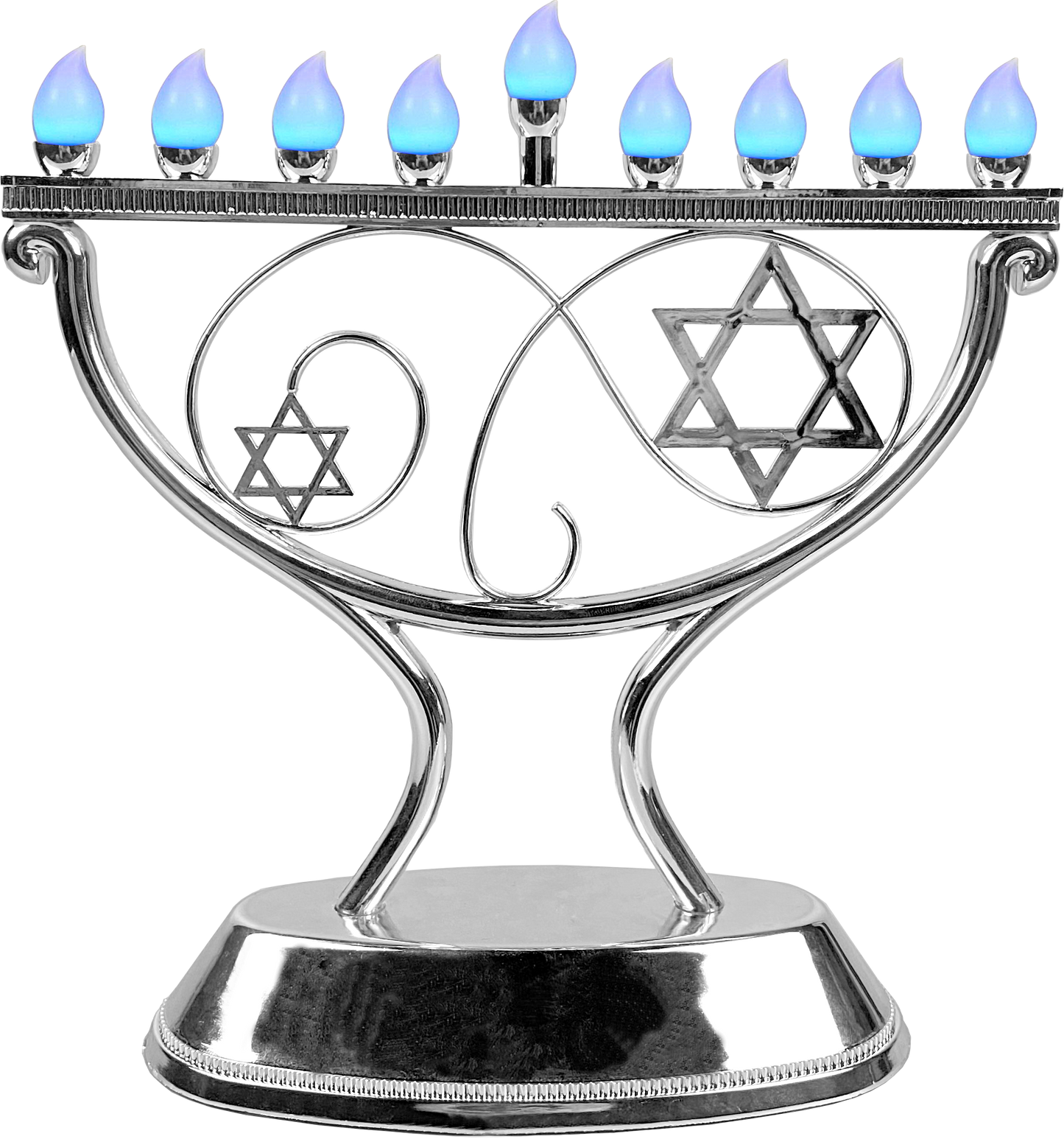 LED menorah Whimsical - Silver