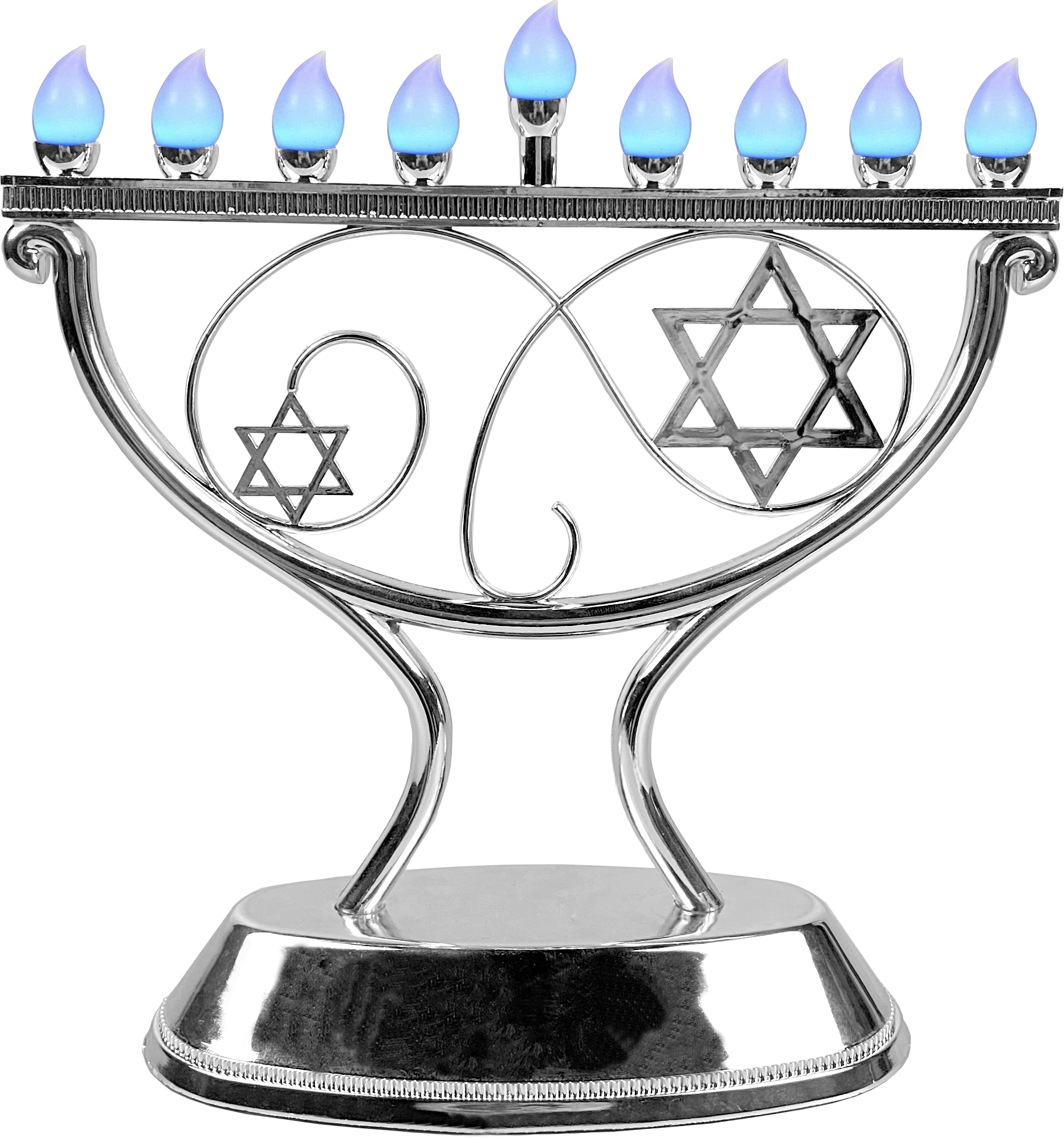 LED menorah Whimsical - Silver