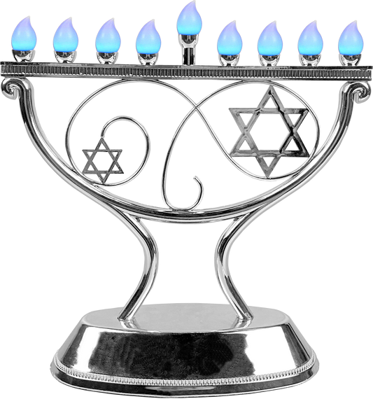 LED menorah Whimsical - Silver