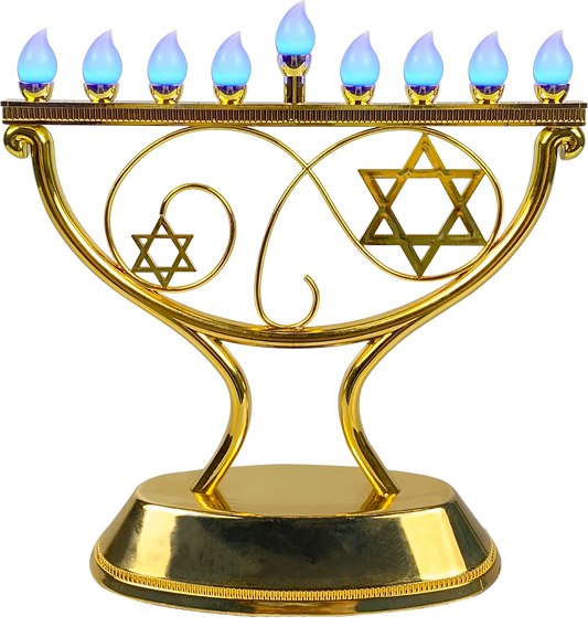 LED menorah Whimsical - Gold
