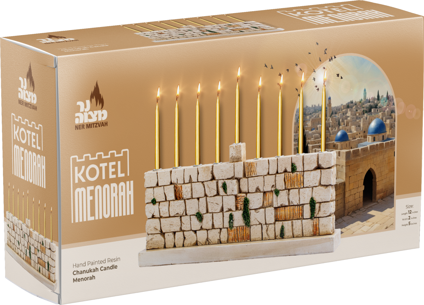 Resin Menorah - Kotel
