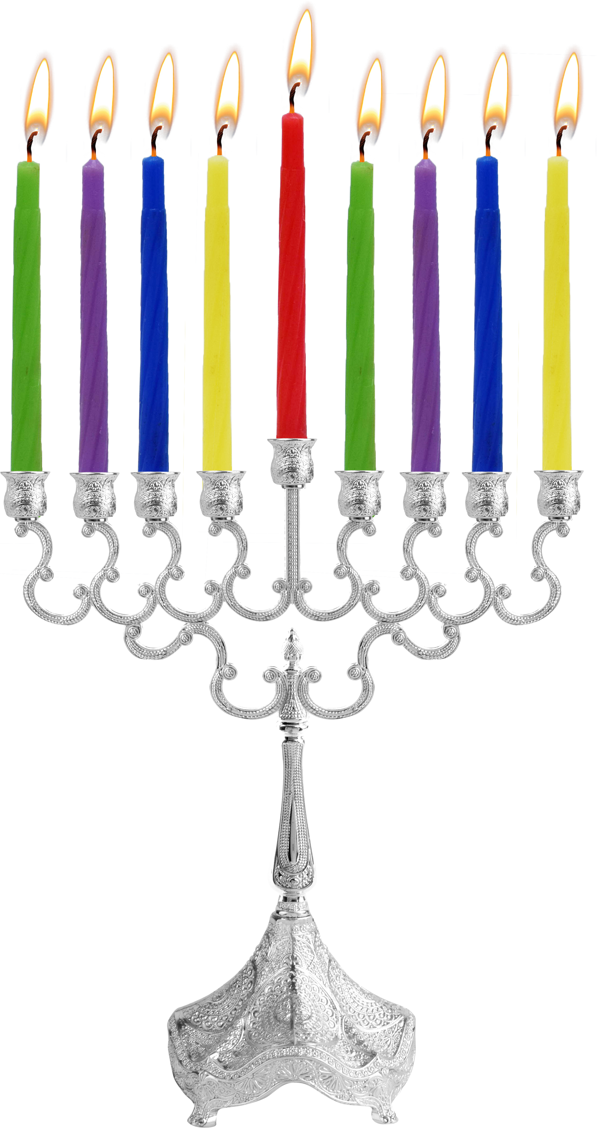 8" Silver Plated Candle Menorah