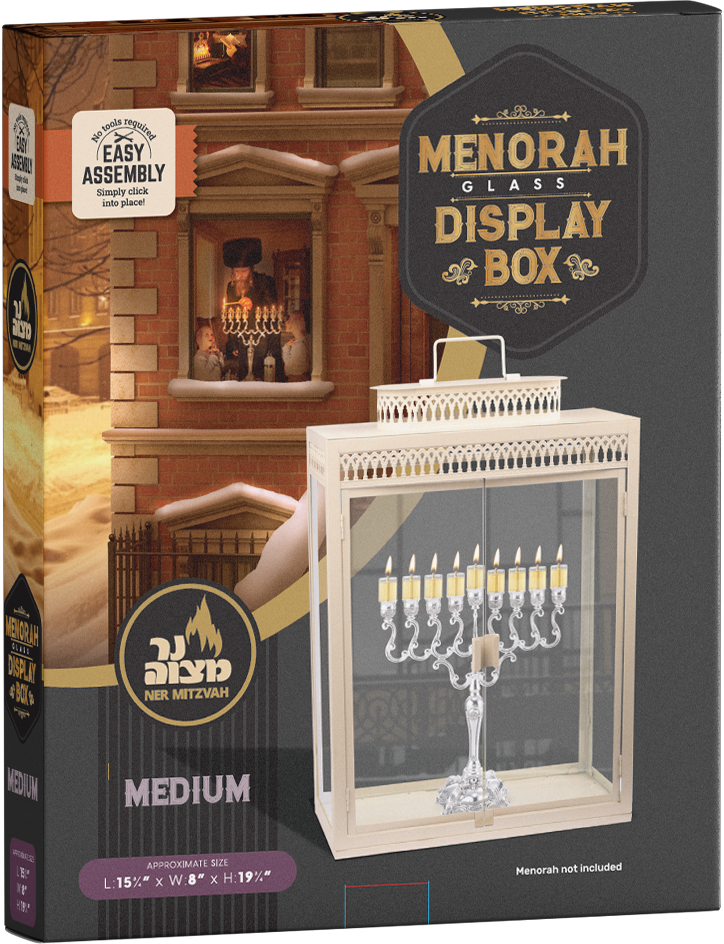 Menorah Display Box - Easy Assembly - Meduim