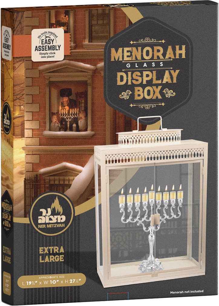 Menorah Display Box - Easy Assembly - Extra Large