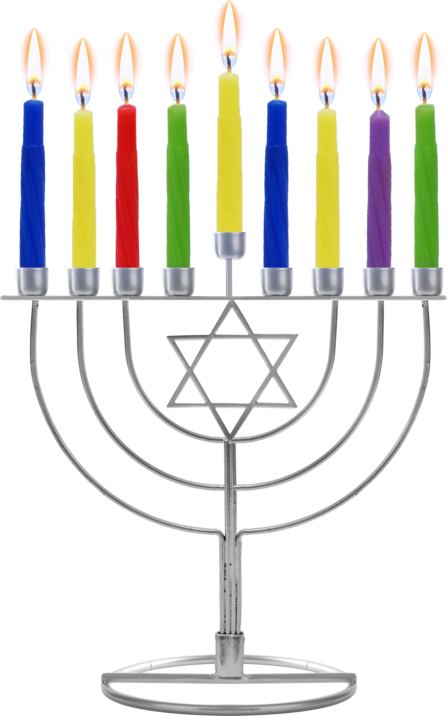 Wireframe Menorah - Star Of David