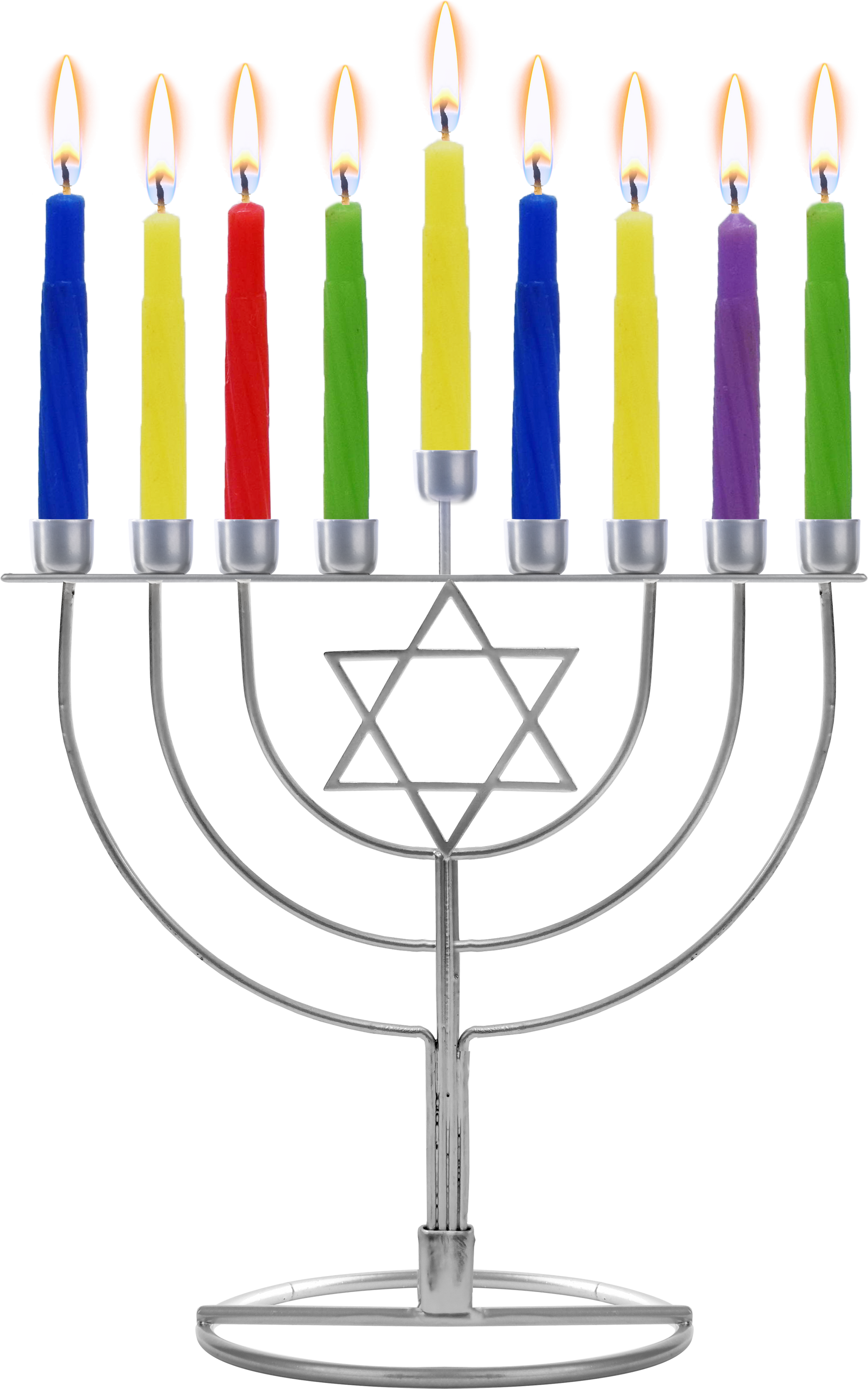 Wireframe Menorah - Star Of David