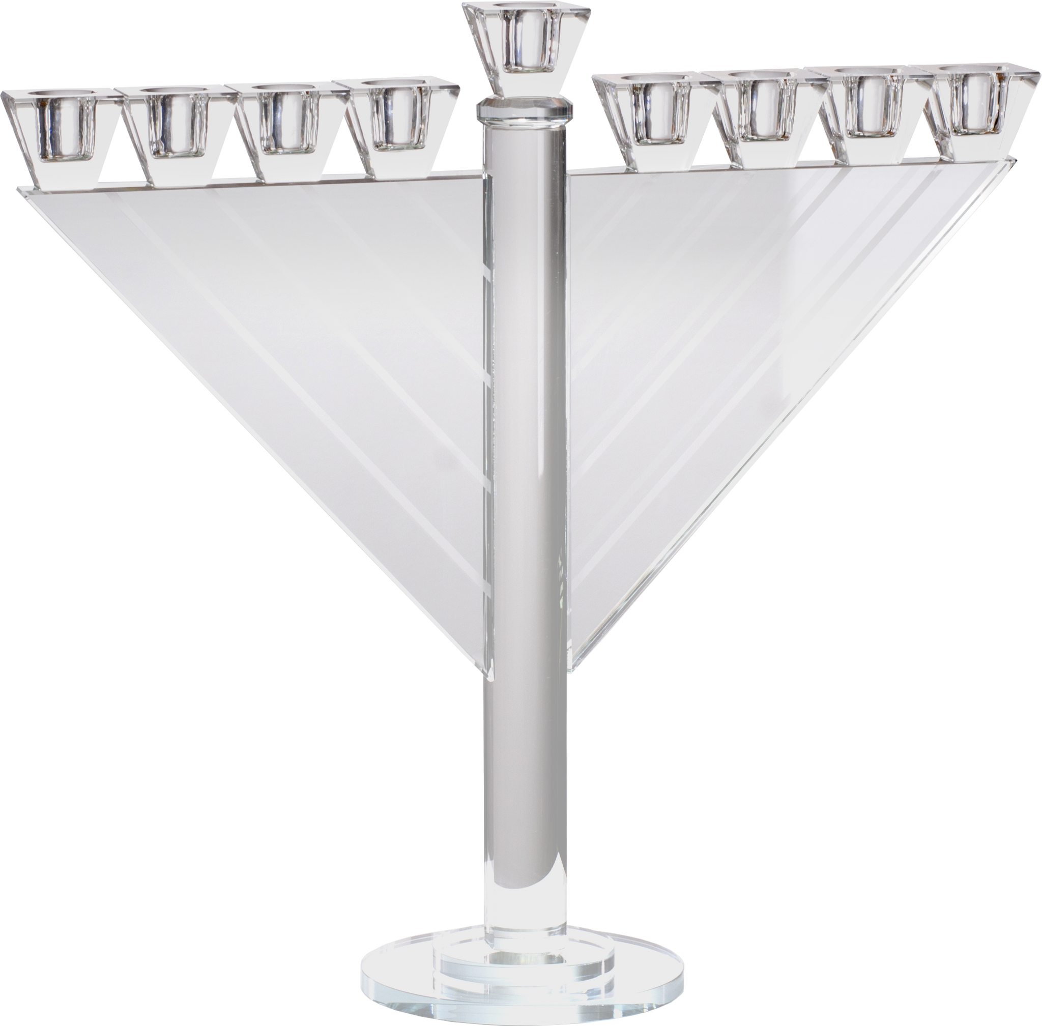 Crystal Glass Menorah - Large