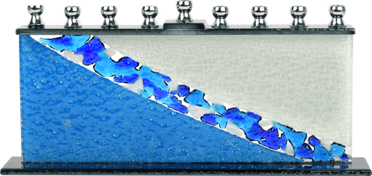 Hand Crafted Glass Menorah - Divine Stones