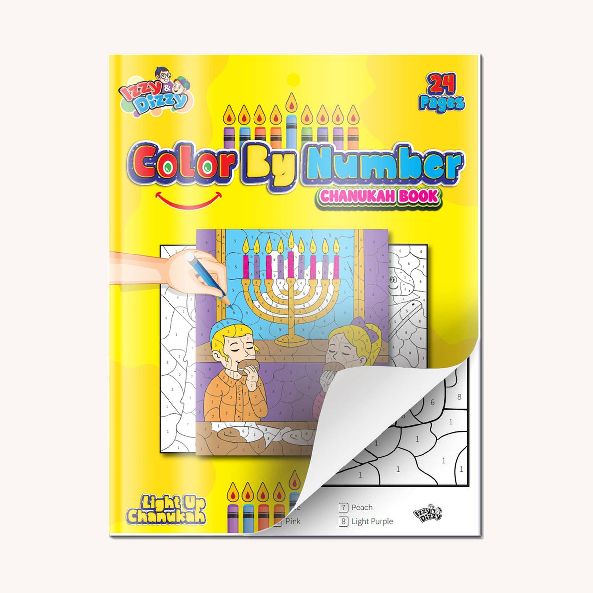 Chanukah Color-By-Number Book