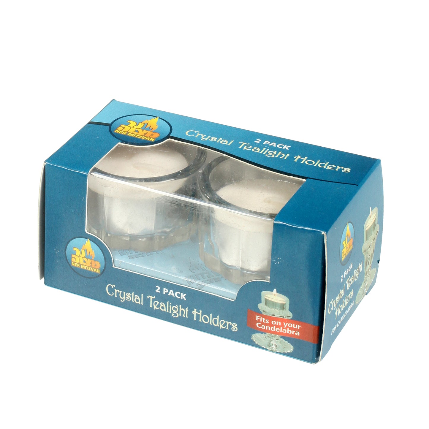 2-Pk. Tealight Glass Holder for candelabra