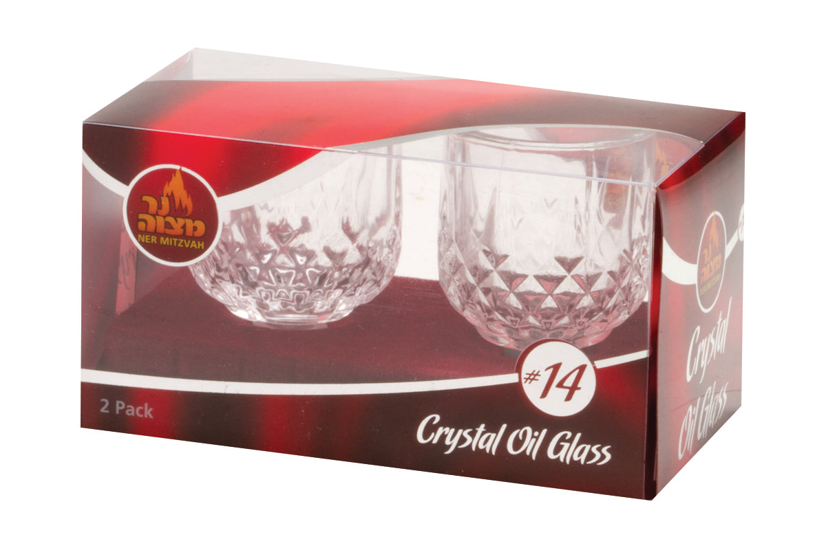 2-Pk. Crystal Oil Glass #14