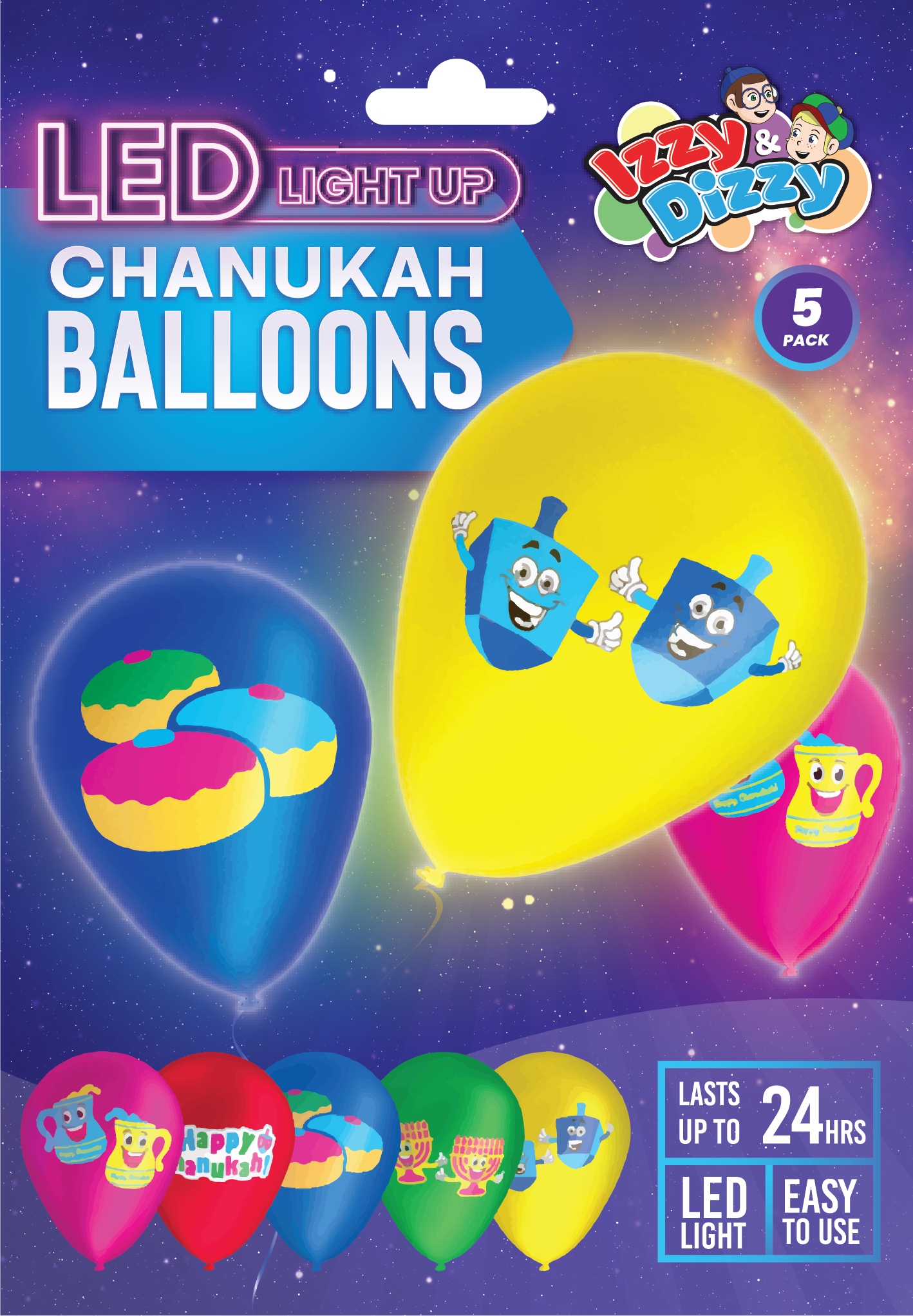 LED Chanukah Balloons