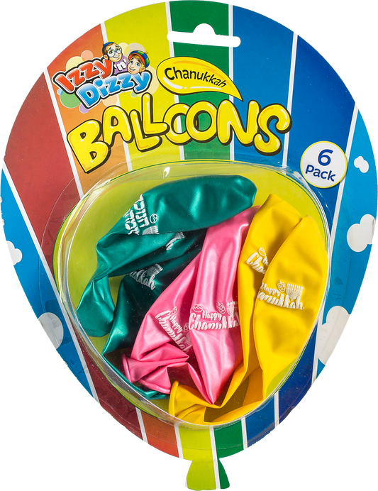 Chanukah Balloons 6pk.