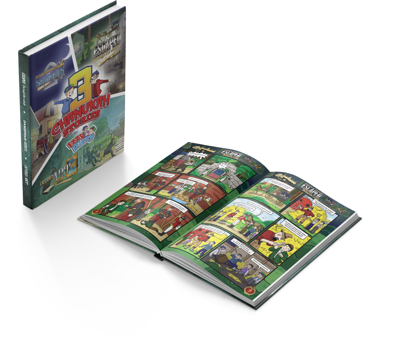 3 Story Chanukah Comic Book - Yiddish