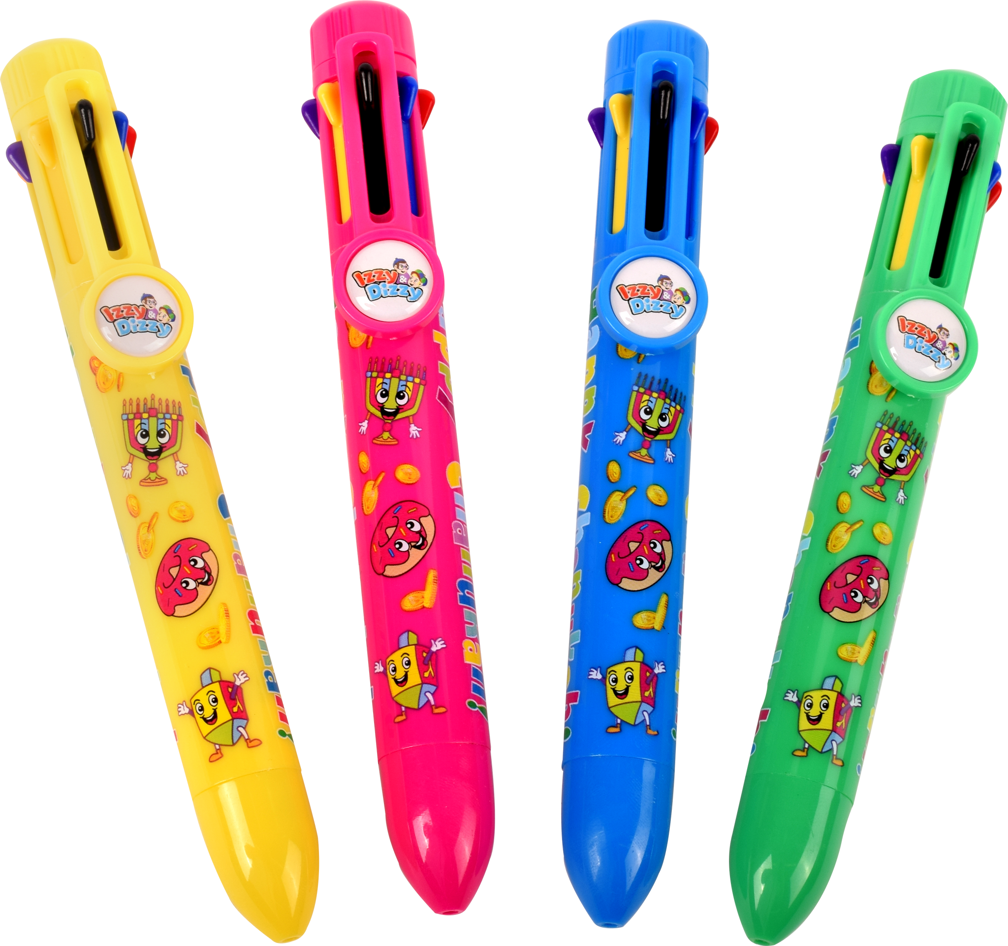 Chanukah 8-Color Shuttle Pens