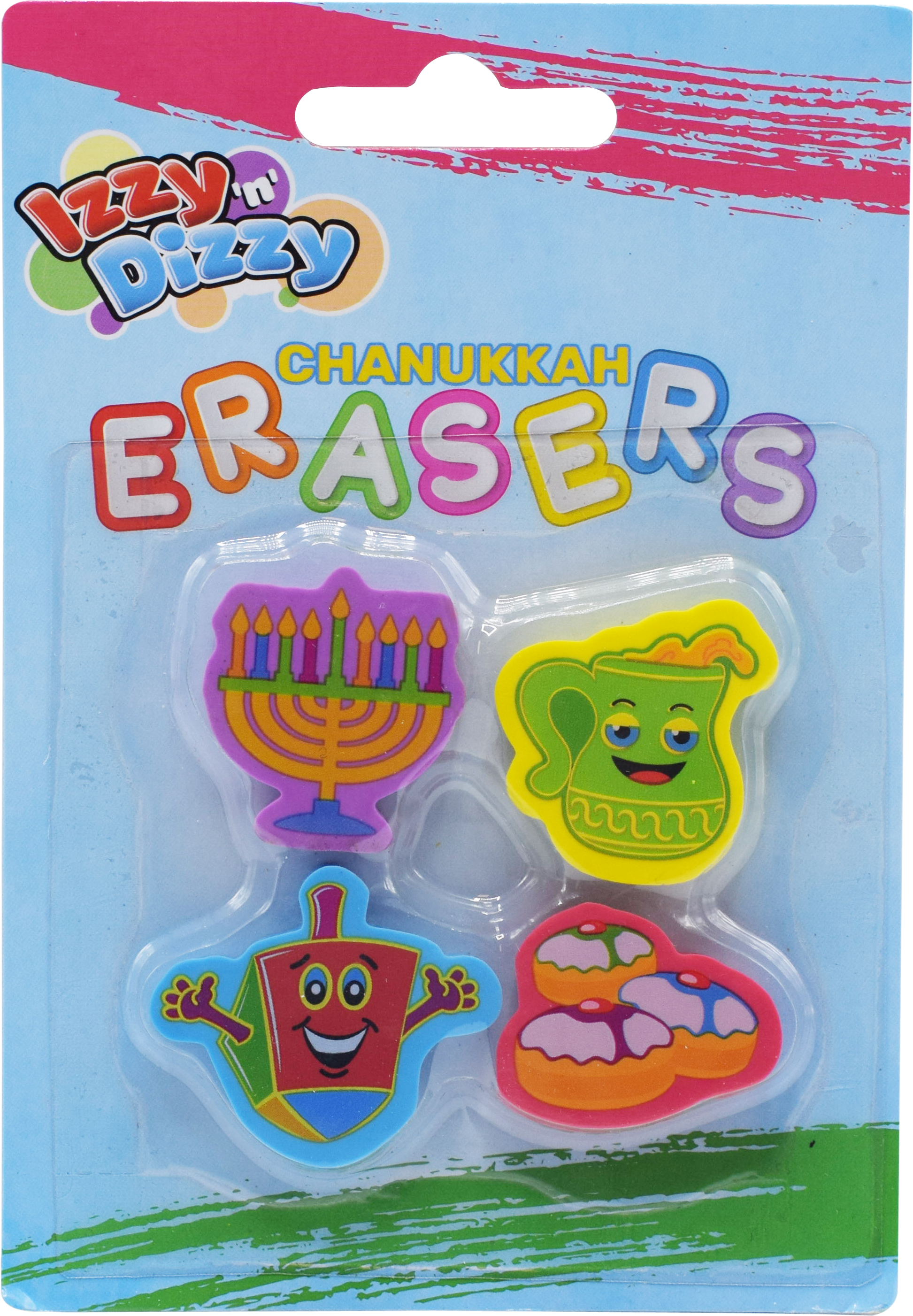 Chanukah Erasers - 4Pk.
