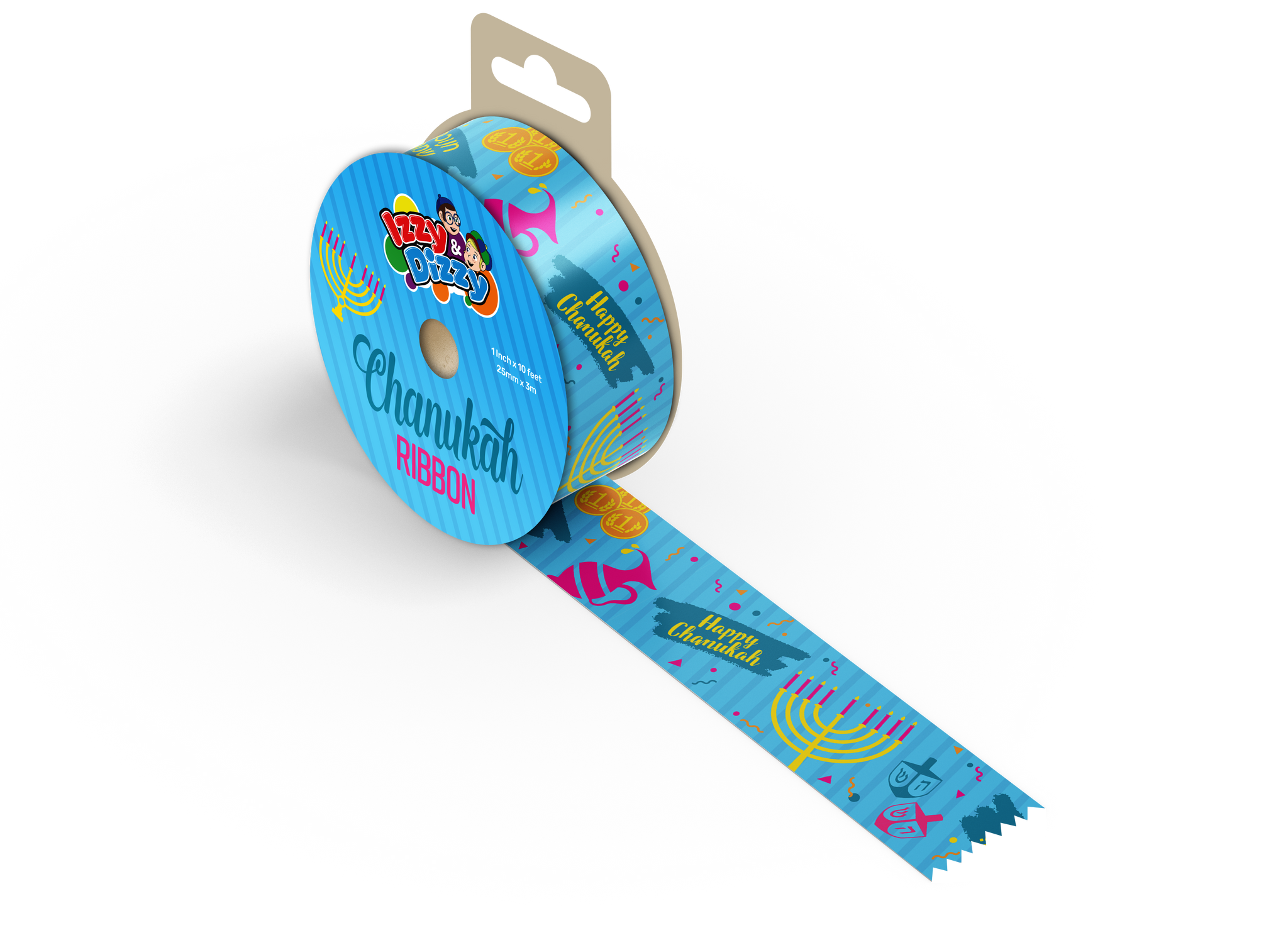 Chanukah Ribbon 2.5cm