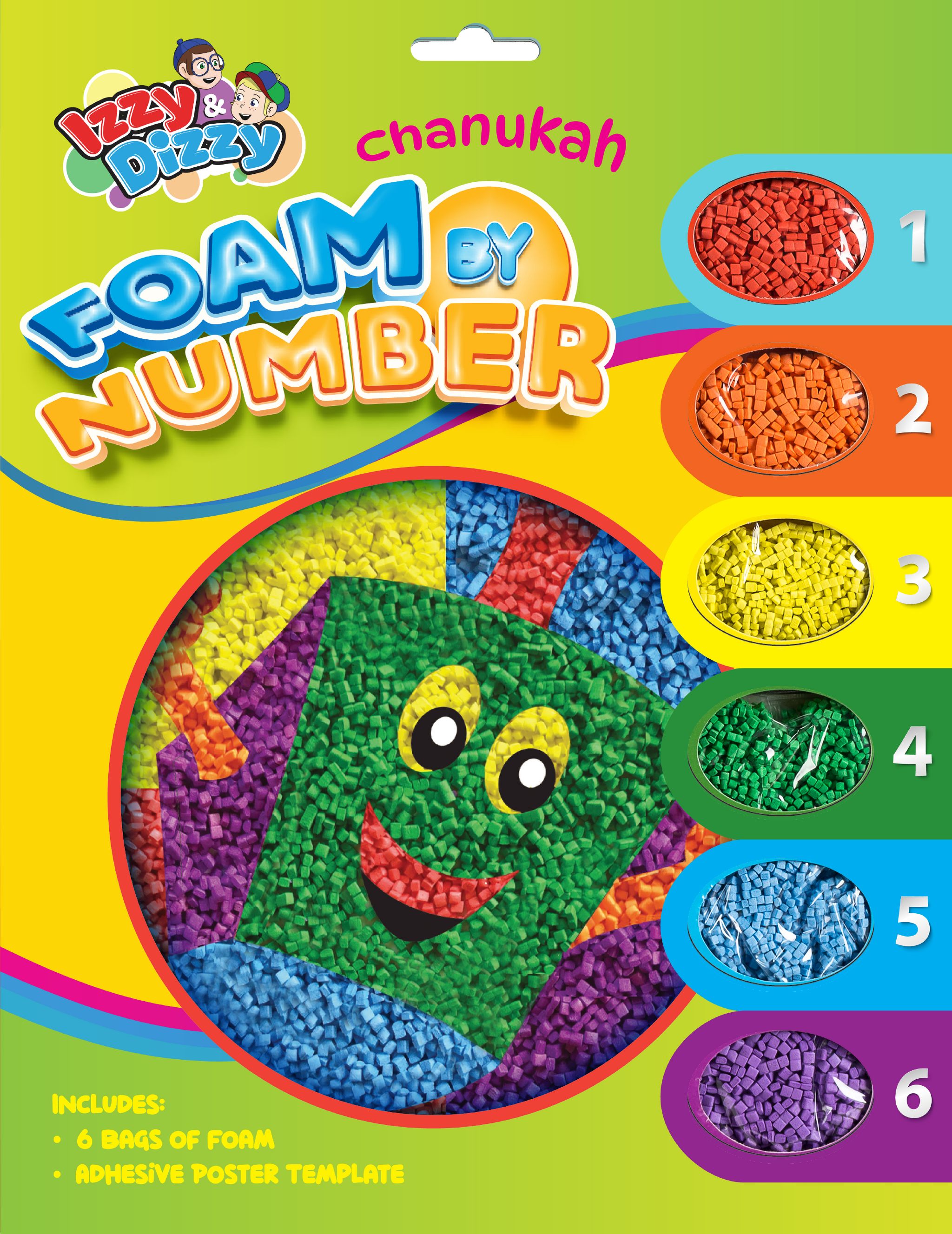 Chanukah Foam by Numbers Kit