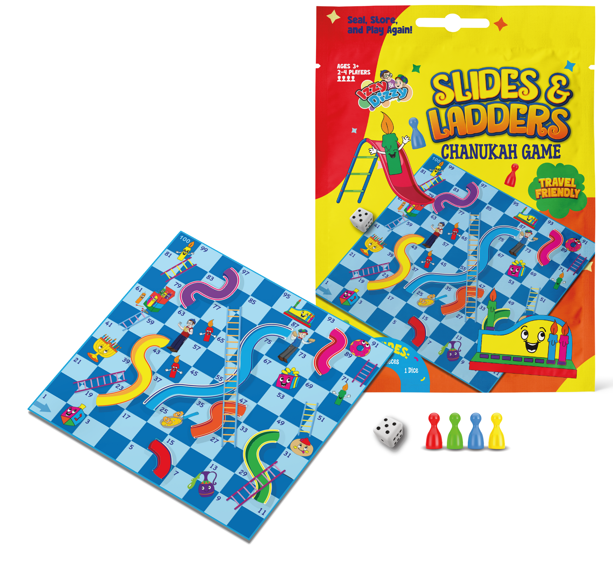 Chanukah Slides-n-Ladders Game / Travel