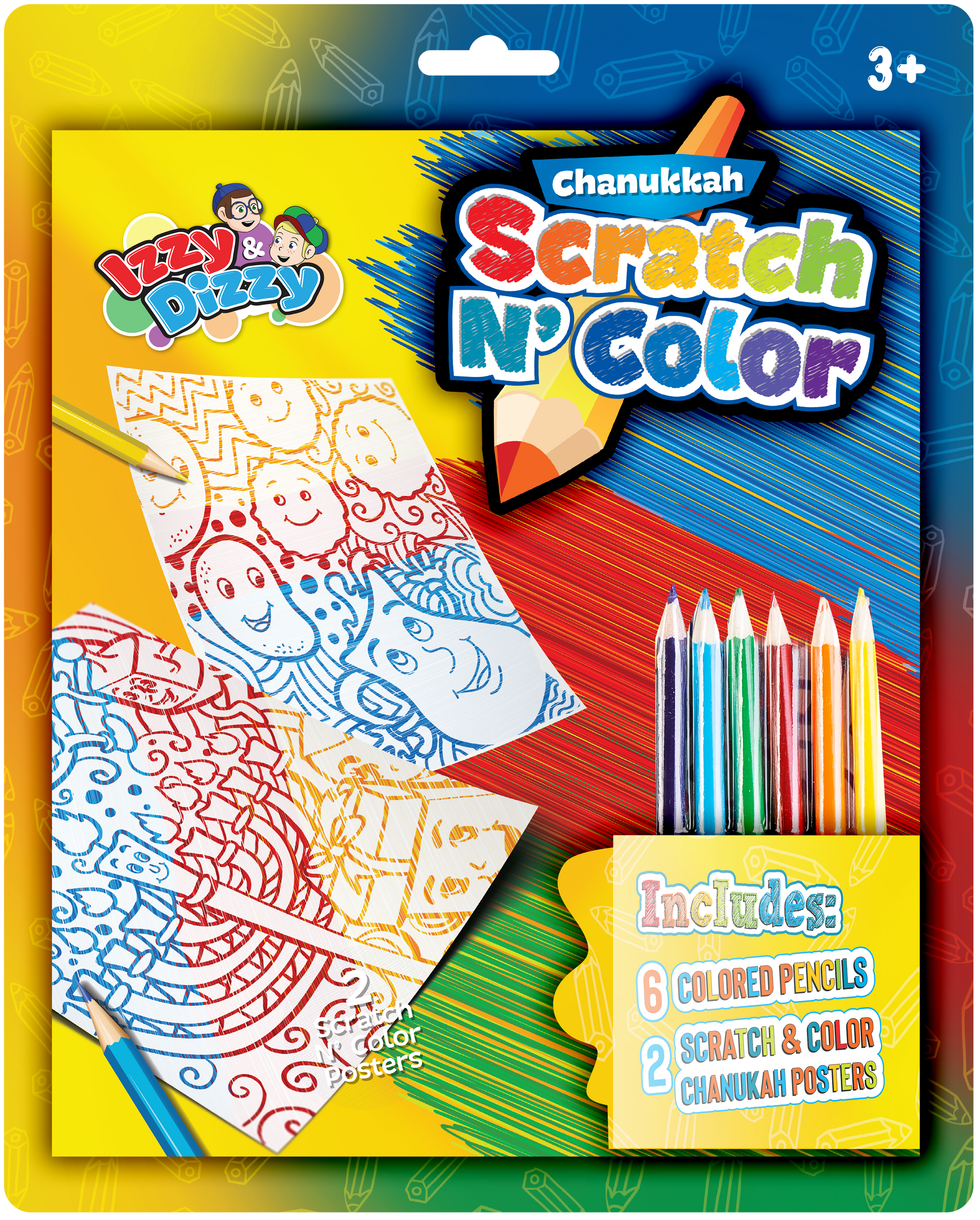 Chanukah Scratch N Color