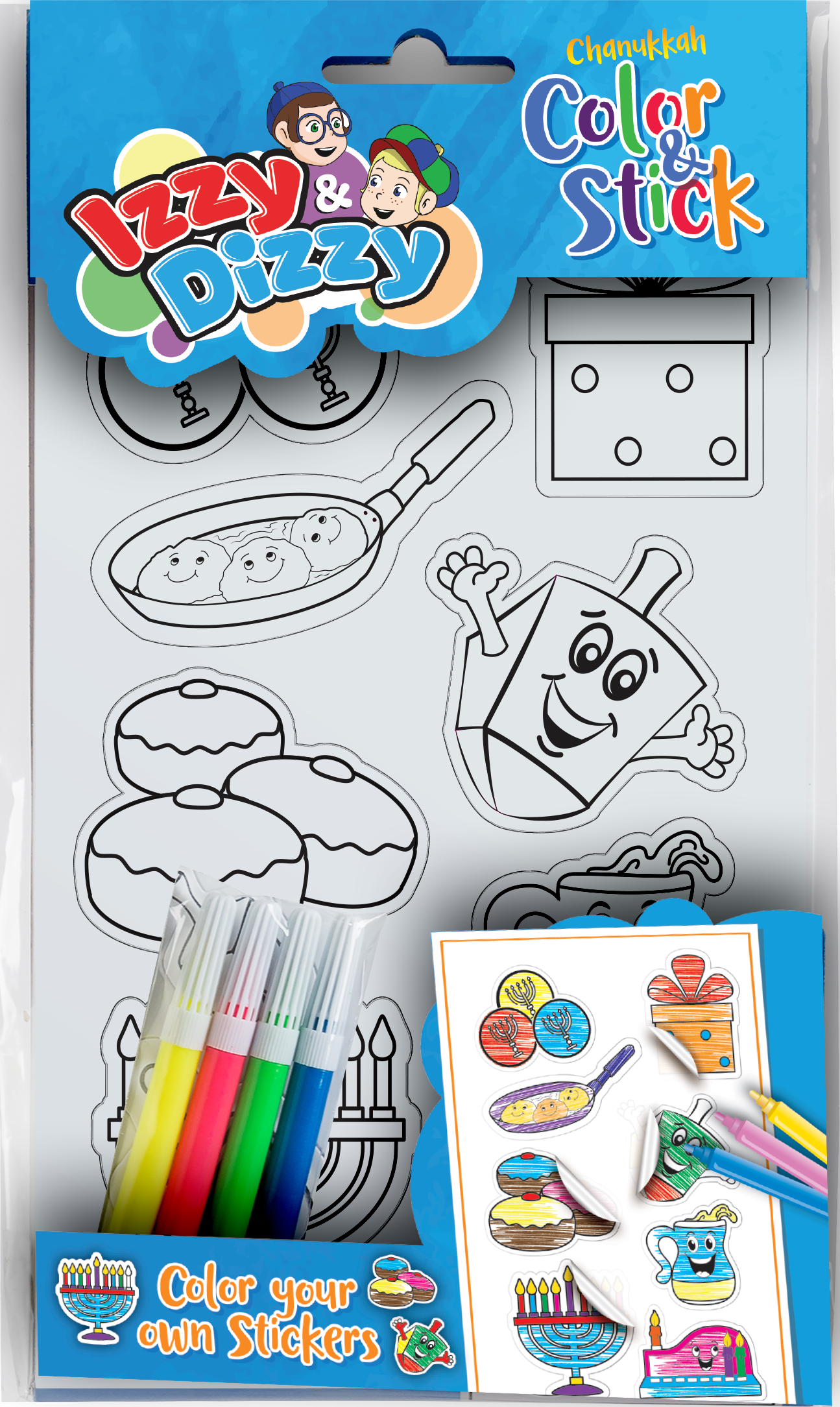Chanukah Color & Stick
